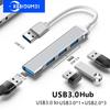 Концентратор USB 3.0 4 в 1, 4-портовый мульти-сплиттер-адаптер с функцией USB2.0 USB3.0 OTG, концентратор типа C, аксессуары для портативных компьютеров, для клавиатуры U-диска