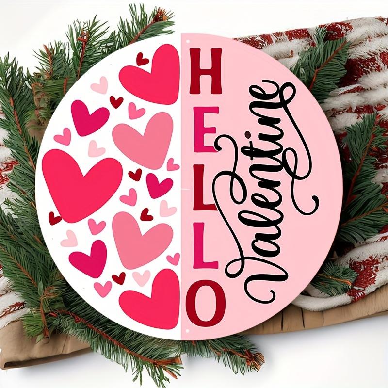 1 шт. Современная деревянная табличка на дверь с надписью «С Днем святого Валентина» — многофункциональный праздничный настенный декор с акцентами в виде сердца для использования дома и на улице