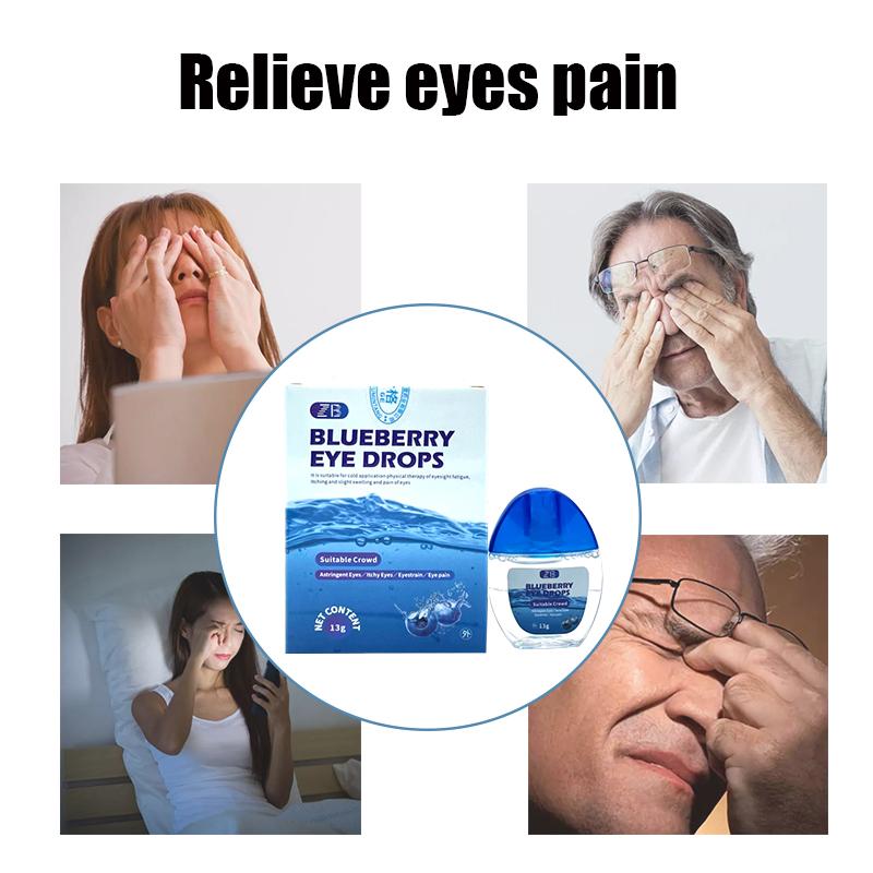 Cool Eye Drop Blueberry Essence Eye Drops Relieves Red Eyes Blurred Vision Dry Itchy Eyes Clean Detox Protect Eyesight
