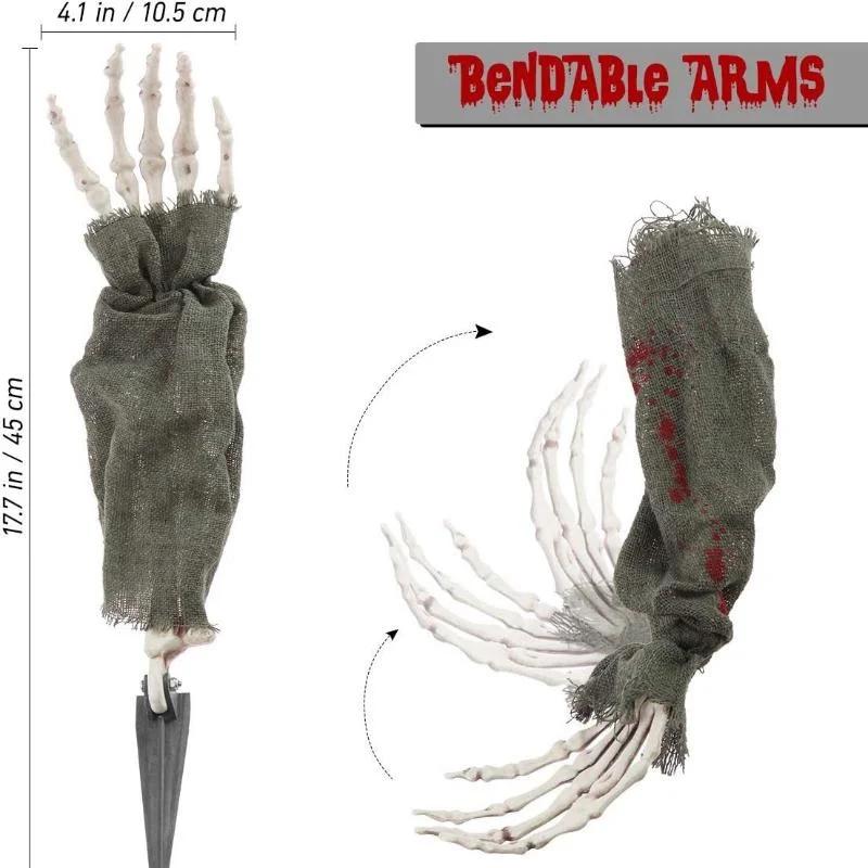 Хэллоуин Череп Голова Призрака 3 шт./набор Украшение Ползущий Призрак Трюк Симуляция Череп Рука Украшение Дом с Привидениями Хэллоуин Декор