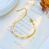 Love Heart Emerald Zircon Bracelet Simple Bestie Set Snake Chain Necklace Minimalist Luxury High End Accessories Design