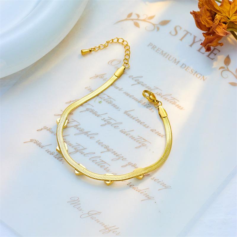 Love Heart Emerald Zircon Bracelet Simple Bestie Set Snake Chain Necklace Minimalist Luxury High End Accessories Design