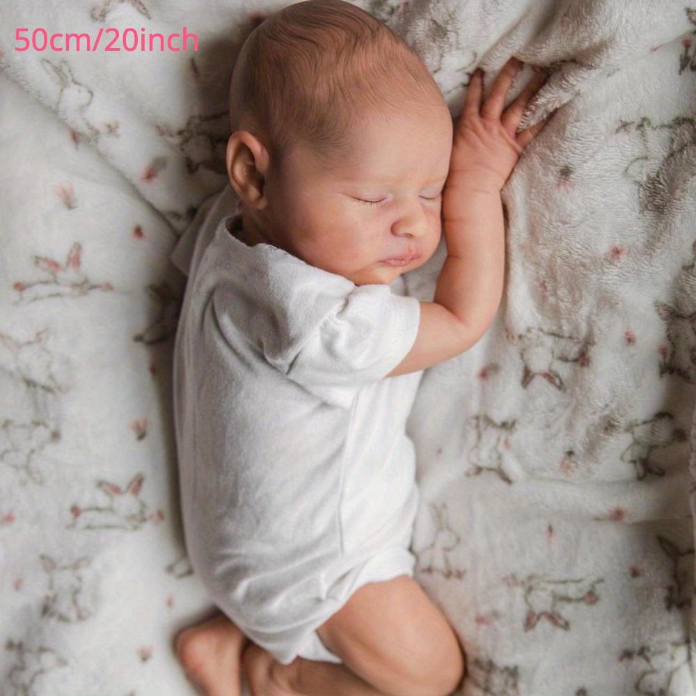 BZDOLL 20 дюймов 50 см Мягкий винил Спящая Кукла Реборн с кожей, расписанной 3D-красками, и видимыми венами Бебе Новорожденная Девочка Игрушка на День рождения и Рождество Художественные куклы