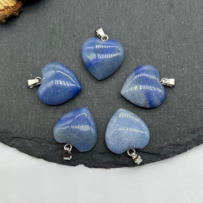 Ожерелье с подвеской из натурального хрустального камня в форме сердца, аксессуары - Ювелирные изделия с подвеской Love