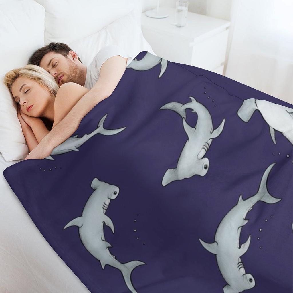 Акулы-молоты Синий Плед Идеи подарков на День святого Валентина Милый Клетчатый для зимы Одеяла для дивана