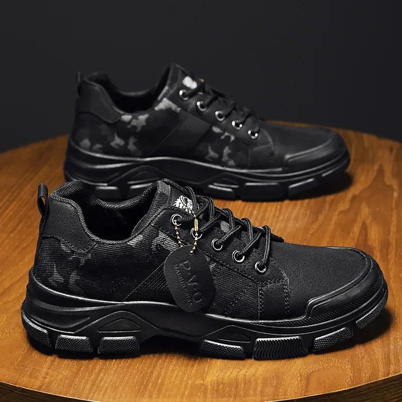 Модные камуфляжные ботинки для мужчин Осень Зима Ботинки-платформа Ботинки-дезерты Уличная обувь с высоким голенищем Мужские ботильоны Buty Robocze Meskie