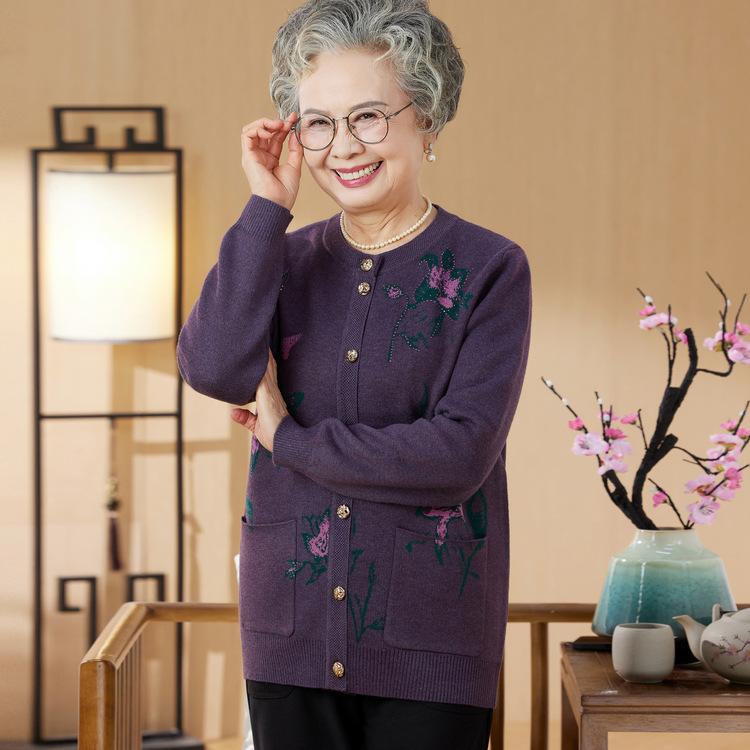 Мамы вяжут пальто, Одежда для пожилых людей, Весенние свитера бабушки, Кардиганы, Свободная женская одежда на весну и осень.