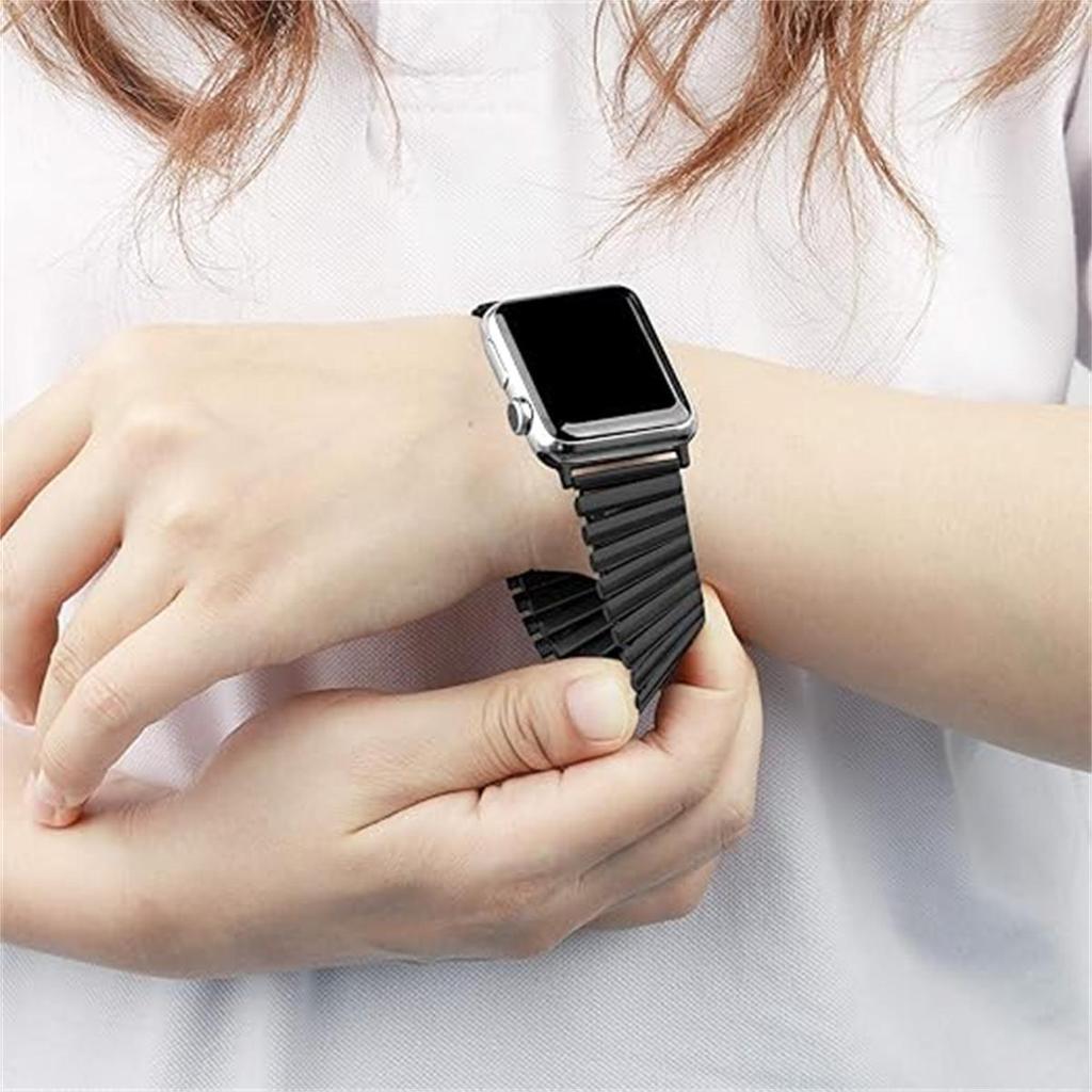 Эластичный ремешок для часов Iwatch 38 мм, 40 мм, 41 мм, 44 мм, 42 мм, 45 мм, 49 мм, ремешок из нержавеющей стали для Apple Watch Series 8, 7, 6, 5, 4, 3, 2, 1 Se Expansion Luxury