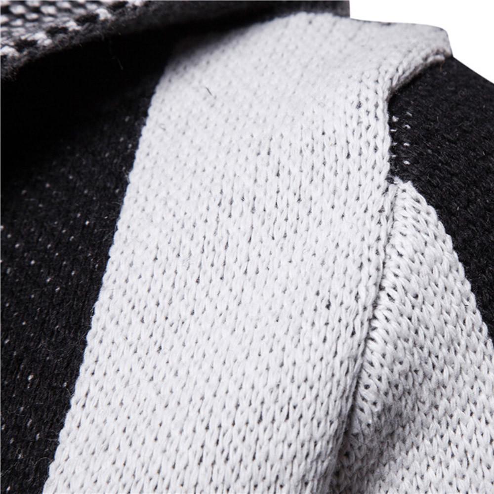 Мужская однотонная вязаная куртка в стиле пэчворк с капюшоном Куртка Кардиган Топы с длинным рукавом Блузка