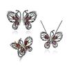 Original Designer Natural Garnet Butterfly Pendant, Luxurious and High-end 925 Silver Natural Gemstone Necklace Pendant