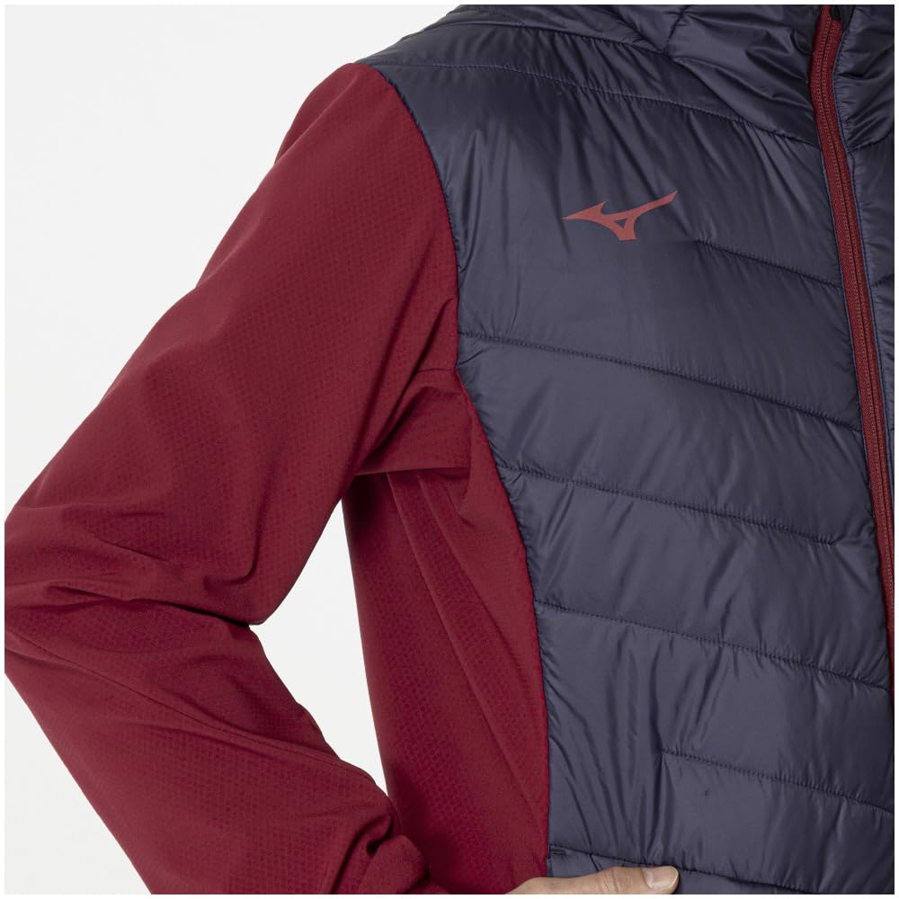 Тренировочная куртка Mizuno Techfill Breath Thermo Серый Камень Водоотталкивающая Ветрозащитная 32MEB535