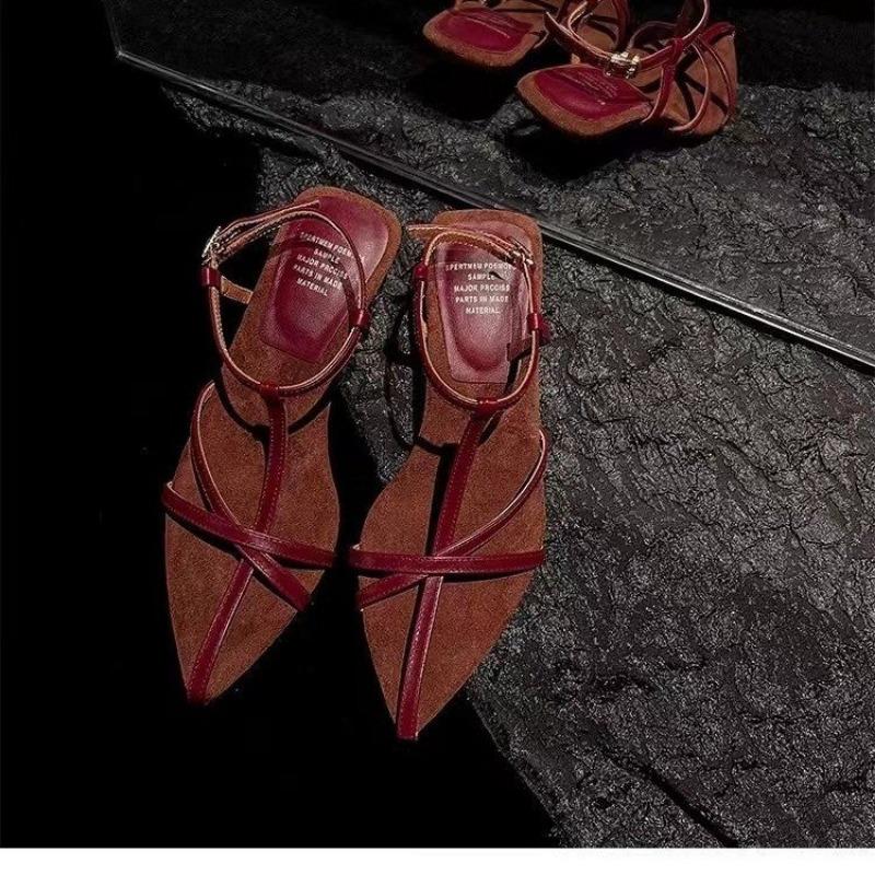 Мода 2024 года, новые женские босоножки на высоком каблуке, летние туфли на высоком каблуке, роскошные женские свадебные босоножки с ремешком из коровьей кожи