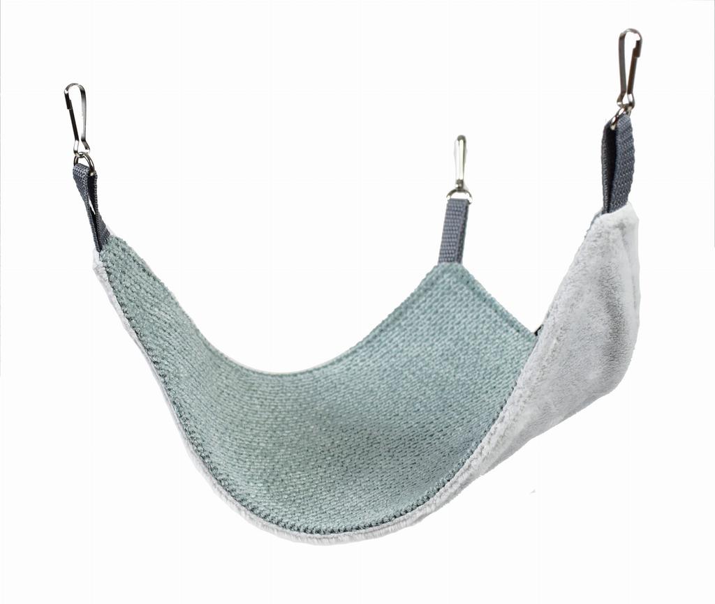 Triangular Hammock for Rodents Mint Structure + Gray Minky