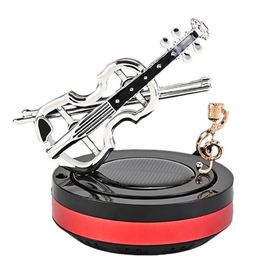 Автомобильный диффузор для ароматерапии на солнечной энергии, вращающаяся скрипка, внешний вид, портативная форма для ароматерапии, автоматический освежитель воздуха