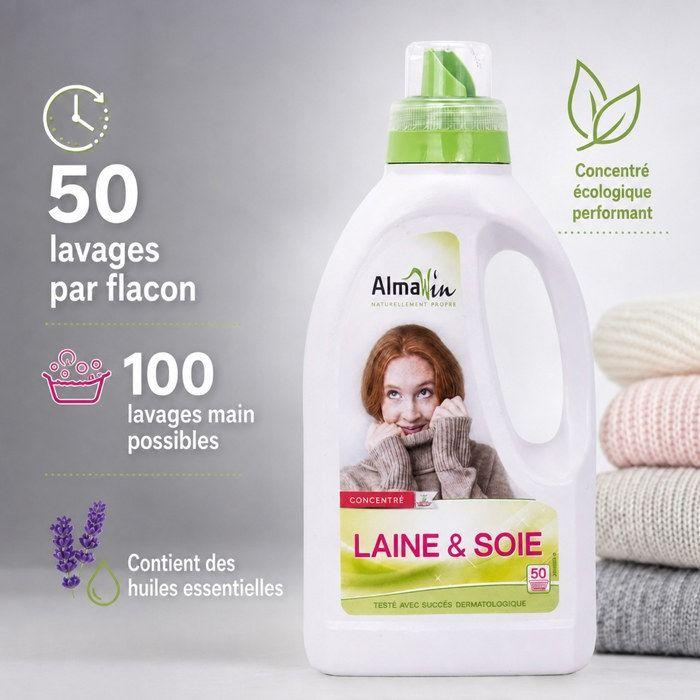 Lessive laine et soie, lessive laine, lessive douce, 750 ml, pour linge fragile