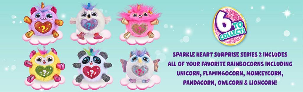 Rainbowcorns Lion Plush Doll Series 2 Sparkle Heart Surprise Egg ZURU Rainbowcorns 18cm (Lion) [Parallel Import]