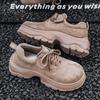 Men Retro Derby Shoes Thick Sole Height Increasing Round Toe Casual Walking Dress Footwear Sizes 38-44