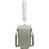 PU Mobile Phone Bag Simple Beautiful One Shoulder Design Layered Cellphone Bag Small Phone Pouch for Women Green