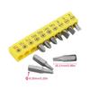 L-shaped 1/4 Hexagonal Screwdriver Bit 90 Degree Double Head Handle Black 6.35 Wrench 10pc Yellow Tape Screwdriver Bit Tool Set
