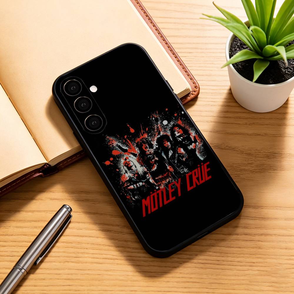 Retro Motley crue Phone Case For Samsung Galaxy A73,A72,A71,A70,A53,A52,A51,Soft Silicone Black Cover