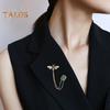 Chest Brooch Bee And Chain Decor Faux Pearl Rhinestone Clothes Jewelry for Prom Party Retro Lapel Pin Bag Decoration Pin