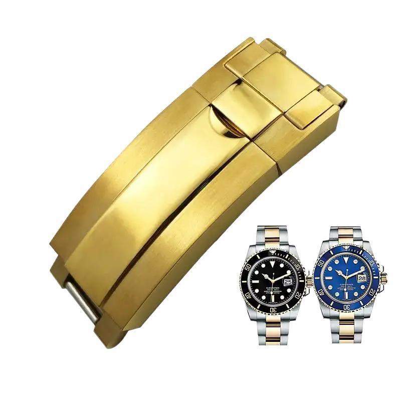 Rolex Зеленый Сабмаринер Черный Сабмаринер Стальной Браслет Силиконовый Яхта Дайтона Зубчатая Точная Настройка Пряжка для Часов 16 мм