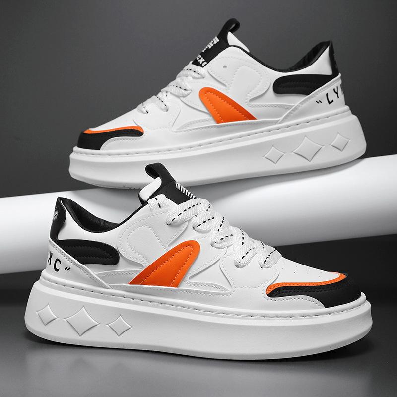 Men'S Shoes Breathable Little White Shoes Men'S Trendy Platform Sports Shoes Casual Board Shoes