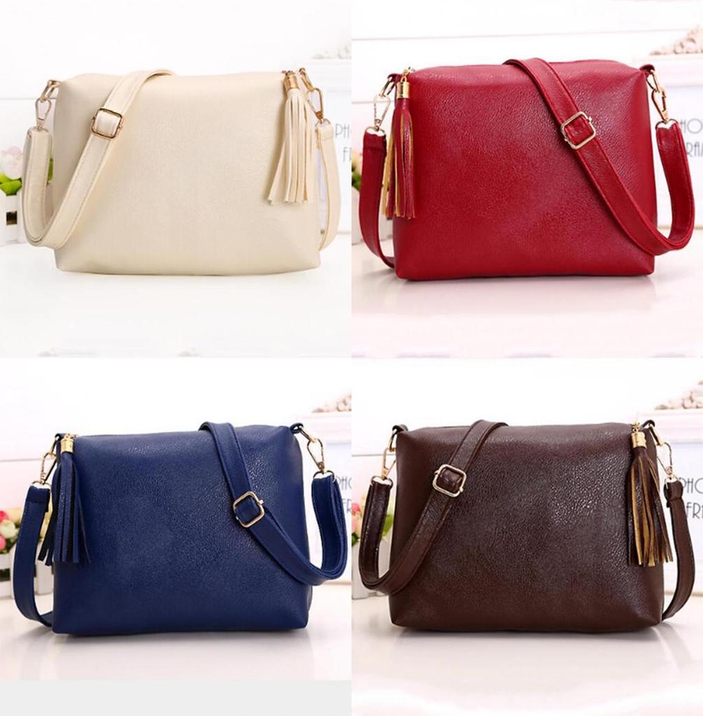 Цветная женская сумка кросс-боди из искусственной кожи с кисточками, маленького размера для повседневного использования