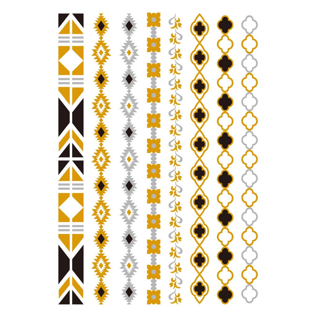 Metallic Gold Butterfly Tattoo Silver Waterproof Temporary Tattoos Stickers On The Body Women Men Boho Resort Style