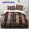 Name Custom Horror Halloween Pattern Bedding Set Quilt Cover Pillowcase Home Decor Gift (1 * duvet cover + 2 * pillowcase, without core)