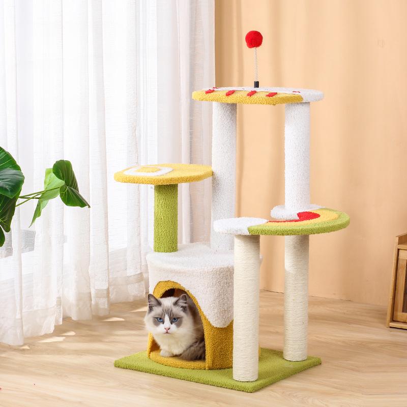 Кошачье дерево Кошачья башня, Многоуровневое кошачье дерево для домашних кошек, Высокое кошачье дерево для больших кошек Kitty, Центр деятельности с мебелью для кошек