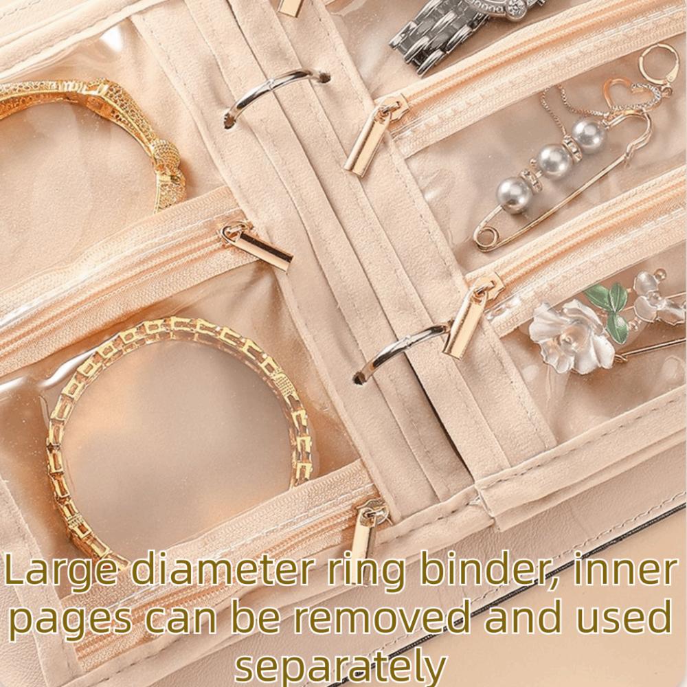 Detachable Pages Jewelry Storage Book Large Capacity Jewelry Organizer Bag Small Jewelry Storage