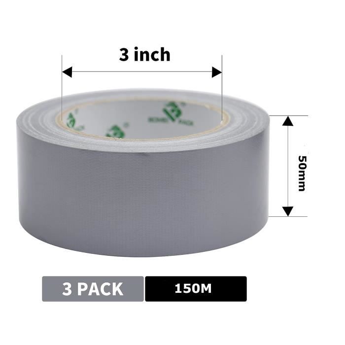 Ruban Adhésif - SSS - BOMEI PACK Unil - Toilé Gris - 50 mm x 50 m - Heavy Duty