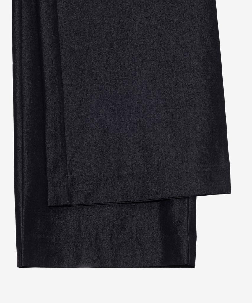 MIND BRIDGE WOMEN [W] Black Denim-Like Elastic Waist Slacks