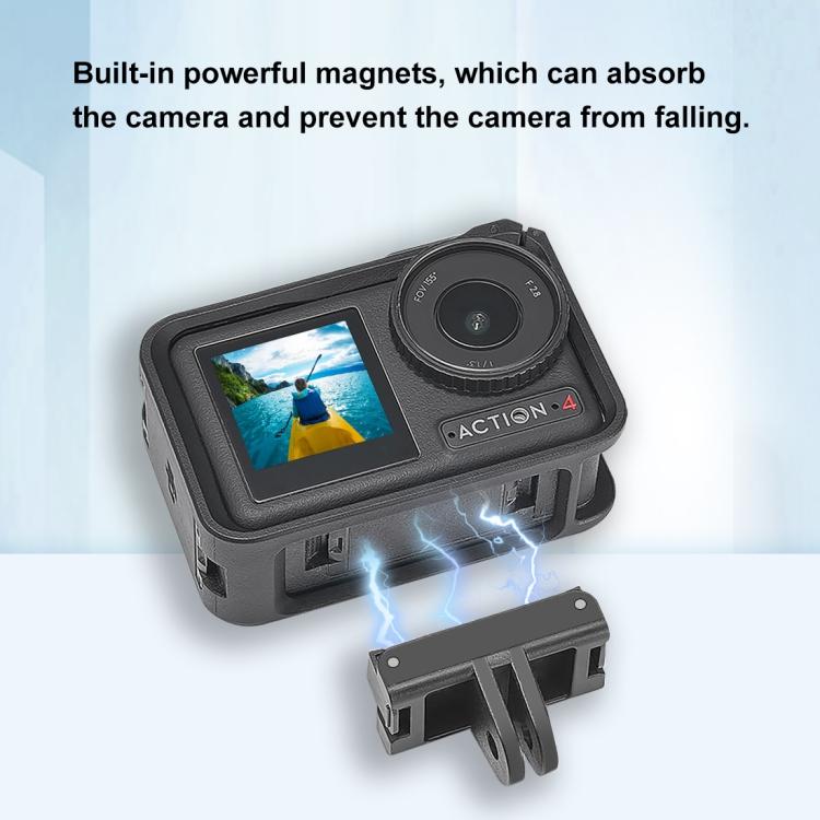 Для DJI Osmo Action 5 Pro / 4 / 3 PULUZ Magnetic Quick Release Base Expansion Mount (черный)