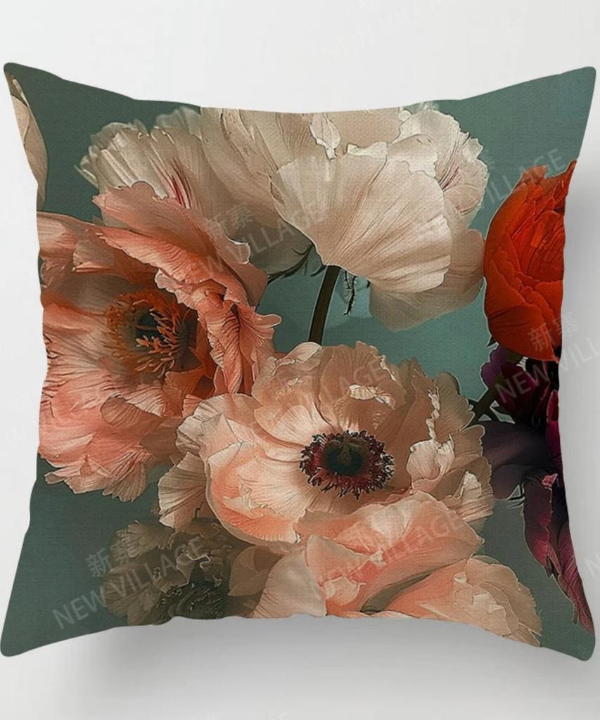 Floral and Colorful Patterned Throw Pillow Covers Pattern Cushion Cover Suitable for Sofa Bedroom Car Pillow Cover