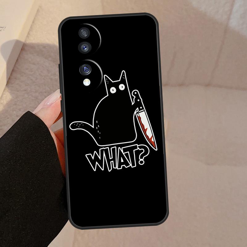 Witch Black Cat Case For Honor X9b X9a X8a X7a X6a X6 X7 X8 X9 8X 9X Honor Magic 5 Pro 50 70 90 Lite Cover