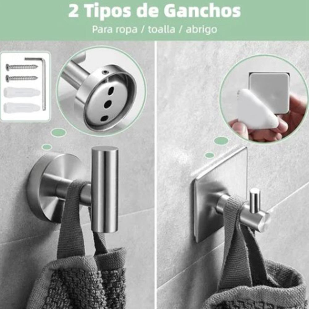 7 Piece SUS304 Stainless Steel Bathroom Hardware Kit Wall Mounted Towel Rack  Bathroom