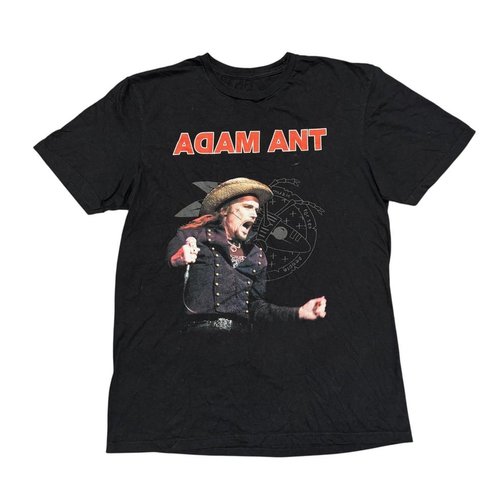 Футболка Adam Ant Черная Средняя Тур Концерт Рок-группа Футболка Talking Heads The Clash Унисекс Футболка Графическая футболка