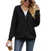 Ladies Casual Solid Breathable Jacket Long Sleeve Loose Zipper Lightweight Jacket with Pockets Loose Soft Fashion Hooded Sweatshirt Coat for Women