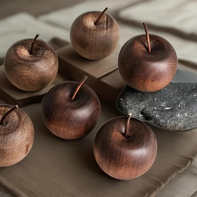 1Pcs Of Wooden Apple Shaped Essential Oil Diffuser Fragrance Diffuser Suitable For Home Bathroom Room Car Decoration Accessories