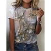 Женские футболки с 3D-принтом бабочки, женская уличная одежда, дышащая одежда для девочек Y2K, модная цветочная мода, лето