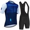 Mens Short Sleeve Cycling Jersey Set Mountain Bike Road Riding Quick-Dry Performance Wear