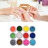 12Pcs Nail Powder Bright Color Stylish Powder Manicure Nail Art Set for Beauty