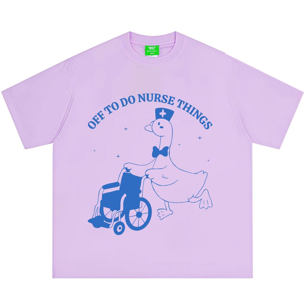 Unny Nurse Silly Goose Meme Tshirt Unisex Unisex Fashion HipHop Tshirts Summer Shortsleeved Loose Casual Cotton Tshirts