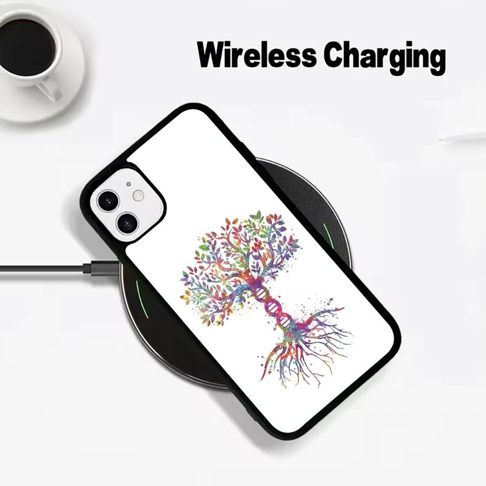 S-Наука ДНК Биология Для IPhone17 16 15 14 13 12 11 Plus Pro Max Plus Беспроводная зарядка Чехол для телефона