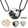 1PC Cat Yin Yang Necklace Cat Bff Necklace Cat Puzzle Necklace Couple Necklace Matching Necklace