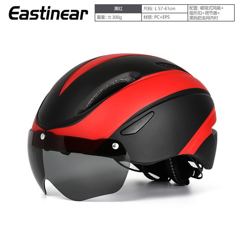Multi-Color Cycling Helmet With Integrated Goggles Adults Mountain Bike Road Use Unisex EPS Half