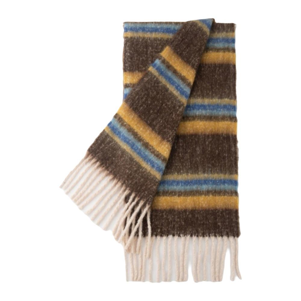 Tassel Winter Cashmere Scarves Mohair Long Shawl Retro Stripe Wool Scarf Girl
