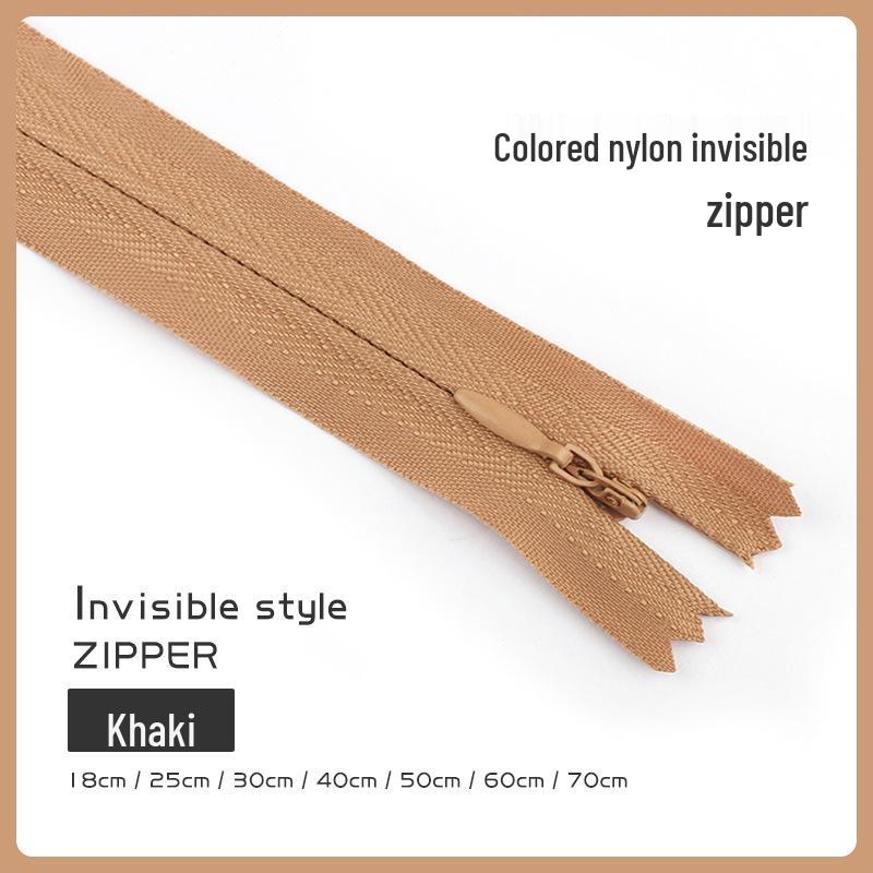 Цветная потайная молния для юбок, брюк и рубашек (18-70СМ)
